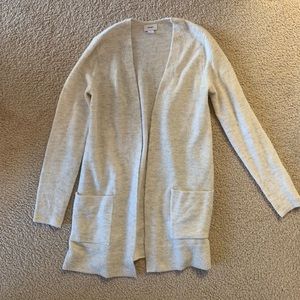Old Navy Open-Front Bouclé Sweater Light Gray
